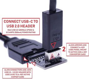 img 2 attached to 🔌 LINKUP - Женский USB 2.0 к мужскому USB 3.0 20-контактному IDC-разъему на материнской плате активный конвертер, совместимый с чипом Type C USB-C от LINKUP и поддержкой монтажа на панели для улучшенной связности.