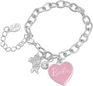 🦄 enchanting gioia barbie pink heart & unicorn charm bracelet: embrace the magic! logo