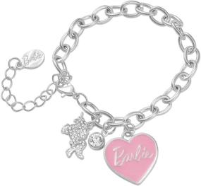 img 3 attached to 🦄 Enchanting GIOIA Barbie Pink Heart & Unicorn Charm Bracelet: Embrace the Magic!