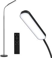 🌟 adjustable led floor lamp with remote and touch control, stepless dimmer, 4 color temperature settings - ideal gooseneck standing lamp for living room логотип