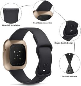 img 2 attached to Bands Compatible With Fitbit Versa 3 Bands For Women Men Wellness & Relaxation for App-Enabled Activity Trackers