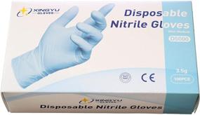 img 4 attached to Nitrile Gloves Blue Size Large