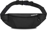 🎒 anrui small fanny pack for men & women: crossbody & waist bag combo - ideal for sports, hiking, running (black) logo