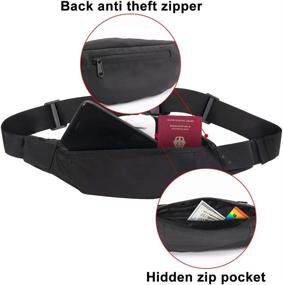 img 1 attached to 🎒 ANRUI Small Fanny Pack for Men & Women: Crossbody & Waist Bag Combo - Ideal for Sports, Hiking, Running (Black)