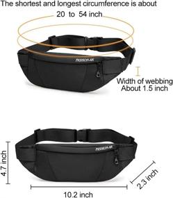 img 3 attached to 🎒 ANRUI Small Fanny Pack for Men & Women: Crossbody & Waist Bag Combo - Ideal for Sports, Hiking, Running (Black)