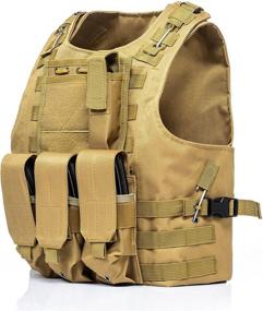 img 2 attached to 👕 Invenko Tactical Molle Airsoft Vest: Unleash Your Inner Warrior with this Tan Combat Soft Vest!