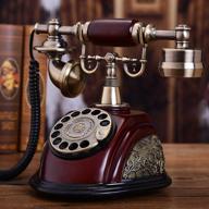 📞 vintage phone rotary dial retro old fashioned landline telephone for home office cafe bar decor - gdrasuya10 [style 2] logo