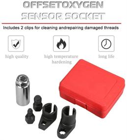 img 3 attached to 🔧 5-Piece Automotive Oxygen Sensor Socket Removal Tool Set with Wrench and Thread Chaser