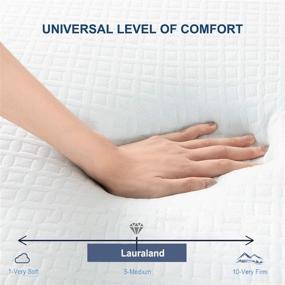 img 3 attached to Lauraland 4-inch Memory Foam Mattress Topper - Twin Size with Bamboo Washable Cooling 🛏️ Cover - Pressure Relief Pad for Single Bed or Day Bed - Ideal for Back Pain