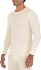 img 1 attached to Fruit of the Loom Men's Recycled Waffle Thermal Crew Top: Sustainable Underwear (1 and 2 Packs)