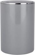 🗑️ wenko 1.3 liq. gal. swing cover inca bin: grey trash can, small waste basket - dimensions (w/d x h): ø 7.28 x 10.04 in, mini garbage can logo