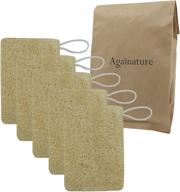 againature 5 pack natural loofah sponge, plant based fiber cleaning scrubber for dishes, non scratch dish sponges, kitchen loofah sponges, biodegradable, compostable, eco friendly logo