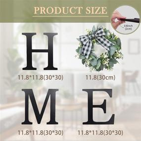 img 3 attached to 🏡 Cocomong Home Décor: Farmhouse Wooden Wall Letters with Artificial Eucalyptus Wreath - Large Rustic Wall Decorations for Living Room, Bedroom, Dining - Perfect Housewarming Gift