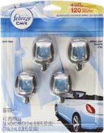 🚗 febreze car vent-clip air fresheners - 4 pack (linen & sky) - long-lasting fragrance for your vehicle! logo