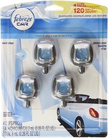 img 2 attached to 🚗 Febreze Car Vent-Clip Air Fresheners - 4 Pack (Linen & Sky) - Long-Lasting Fragrance for Your Vehicle!