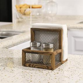 img 3 attached to MyGift Rustic Kitchen Tabletop Storage