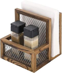 img 4 attached to MyGift Rustic Kitchen Tabletop Storage