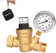 🚌 adjustable lead-free rv pressure regulator by measureman: pressure reducer with liquid-filled pressure gauge (160psi) and inlet screened filter for rv camper travel trailer logo