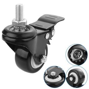 img 1 attached to Effortless Mobility: Acrux7 M10X25 Shopping Trolley Casters for Easy Maneuverability