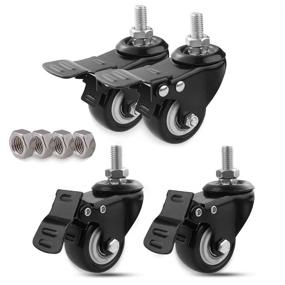 img 4 attached to Effortless Mobility: Acrux7 M10X25 Shopping Trolley Casters for Easy Maneuverability