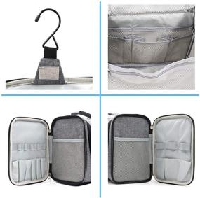 img 2 attached to 🧳 Spacious Hanging Toiletry Bag: Ultimate Storage for Men & Women, Waterproof Shower Bag, Lightweight Dopp Kit, Sturdy Hook Organizer Makeup Bag