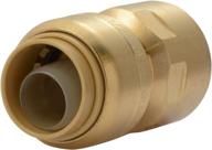 🦈 high-performance sharkbite u072lfa 1/2 inch x 1/2 inch fnpt straight connector for plumbing, pex fittings, push-to-connect, copper, and cpvc logo