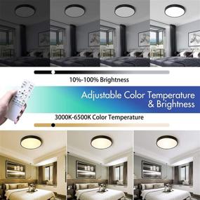 img 2 attached to SviDau 12 Inch Dimmable Flush Mount Ceiling Light Fixture: Modern LED Light with Remote Control for Bedroom Kitchen Hallway