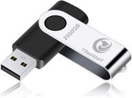 🖥️ yseawolf usb-флеш-накопитель 2000гб - высокоемкий накопитель 2.0 для компьютера/ноутбука - вращающийся дизайн внешнего накопителя данных - флеш-накопитель для хранения фото/видео/музыки/файлов - черный логотип