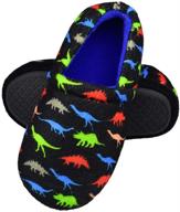 🦖 rlilir ever kids boys dinosaur slippers - soft memory foam, non-slip rubber sole house slippers for enhanced comfort logo