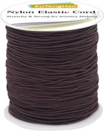 📿 eutenghao 1mm nylon elastic cord: versatile satin decorative string for bracelets, necklaces & jewelry making - brown, 110 yards logo