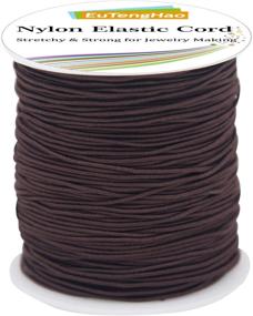 img 4 attached to 📿 EuTengHao 1mm Nylon Elastic Cord: Versatile Satin Decorative String for Bracelets, Necklaces & Jewelry Making - Brown, 110 Yards
