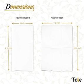 img 3 attached to 100 Pack of White Linen-Feel Disposable Guest Tissue Paper Towels - Bathroom Napkins for Guests, Hand Towels for Parties, Table Napkins, 8.5x4-Inches Folded