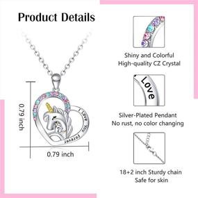 img 1 attached to 🦄 Sincere To My Daughter/Granddaughter Unicorn Necklace: Perfect Christmas Birthday Gifts for Little Girls