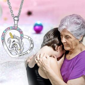 img 2 attached to 🦄 Sincere To My Daughter/Granddaughter Unicorn Necklace: Perfect Christmas Birthday Gifts for Little Girls