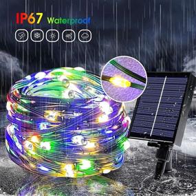 img 2 attached to Solar-Powered Outdoor Christmas Lights: Waterproof 72ft String Lights with Remote, 8 Modes, Color Changing Fairy Lights for Trees, Indoor & Outdoor Use