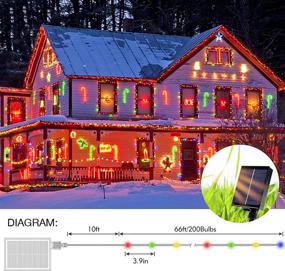 img 3 attached to Solar-Powered Outdoor Christmas Lights: Waterproof 72ft String Lights with Remote, 8 Modes, Color Changing Fairy Lights for Trees, Indoor & Outdoor Use