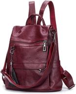 🎒 alovhad women's fashion backpack - shoulder convertible rucksack handbag & wallet combination logo