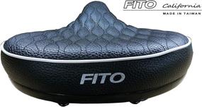 img 2 attached to 🚴 Experience Superior Comfort with Fito Made in Taiwan, GSW Beach Cruiser Comfort Retro City Bicycle Saddle Seat, Black White Trim