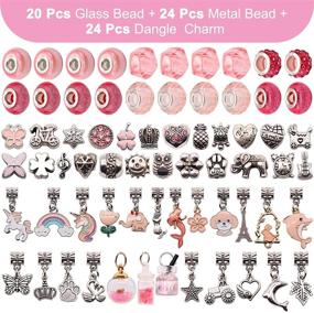 img 3 attached to 🔮 Baymyer DIY Charm Bracelet Making Kit - 76 Pcs Jewelry Making Supplies incl. Snake Chain and Charm Beads for Crafts, Ideal Jewelry Making Charm Kit for Women and Girls