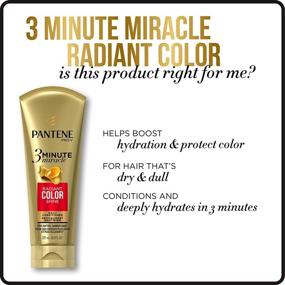 img 2 attached to 💇 Pantene Pro-V 3 Minute Miracle Radiant Color Deep Conditioner: Transform Hair in 3 Minutes!