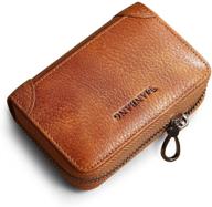 🐄 genuine cowhide credit card holder for men - stylish blocked accessory logo