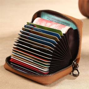 img 3 attached to 🐄 Genuine Cowhide Credit Card Holder for Men - Stylish Blocked Accessory