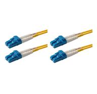 🚀 speedyfibertx – 2-pack 0.2m lc/lc fiber patch cable, corning smf-28 singlemode 9/125um ultra optical fiber (os1/os2 compatible), duplex, yellow riser ofnr cable jacket logo