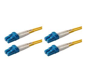 img 2 attached to 🚀 SpeedyFiberTX – 2-Pack 0.2m LC/LC Fiber Patch Cable, Corning SMF-28 Singlemode 9/125um Ultra Optical Fiber (OS1/OS2 Compatible), Duplex, Yellow Riser OFNR Cable Jacket