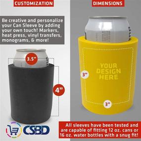 img 1 attached to 🍺 CSBD Blank Beer Can Huggers: 6 Pack Insulated Coolers for Alcohol & Soft Drinks - Perfect for DIY Projects, Parties, Events, Weddings, and Branding!