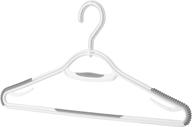 👕 organize your closet efficiently with whitmor slim sure-grip hangers - set of 5, white логотип