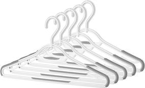 img 3 attached to 👕 Organize Your Closet Efficiently with Whitmor Slim Sure-Grip Hangers - Set of 5, White