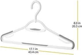 img 1 attached to 👕 Organize Your Closet Efficiently with Whitmor Slim Sure-Grip Hangers - Set of 5, White