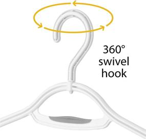 img 2 attached to 👕 Organize Your Closet Efficiently with Whitmor Slim Sure-Grip Hangers - Set of 5, White