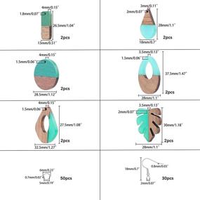 img 1 attached to 🌳 OLYCRAFT 12шт Смола Деревянные Подвески для Серег: Исследуйте 6 стилей изысканных подвесок для сережек с 30шт крючков для серег и 50шт пружинных колец для создания сережек и художественных проектов.